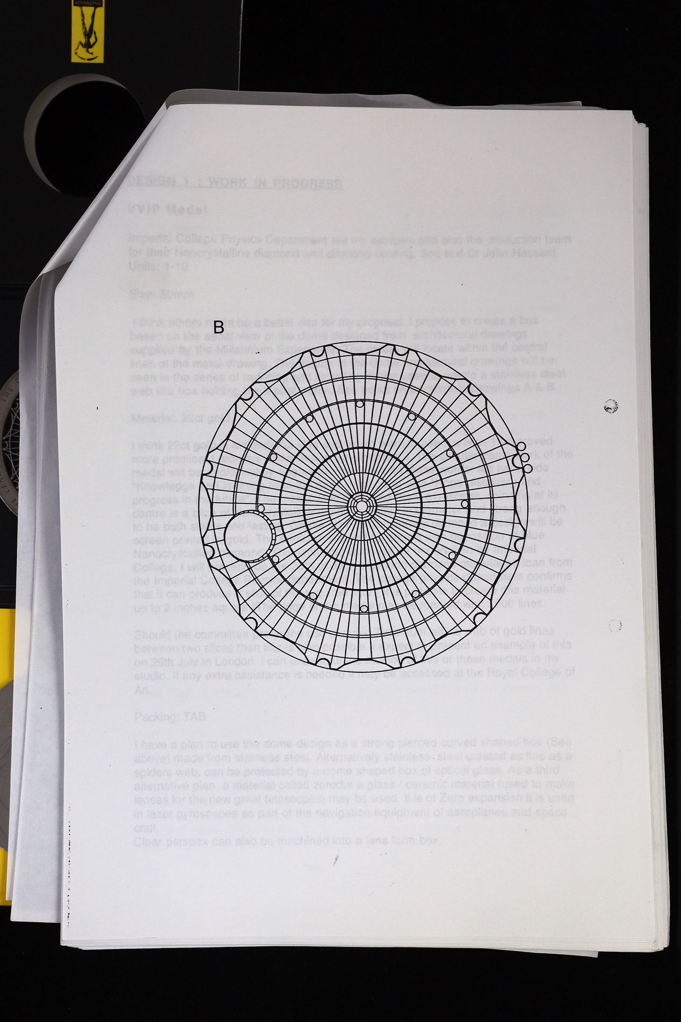 Wendy Ramshaw OBE (1939-2018) for NMEC, a rare prototype Millennium Dome VVIP medal, a prototype VIP Dome medal, a prototype crew Dome medal and packaging
